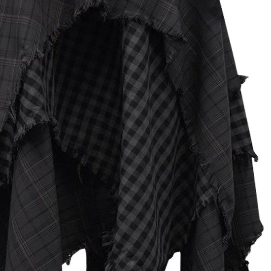 civarize V系　チェック　ロック 　　ドレープ　　3way CIVARIZE【シヴァーライズ】 3WAYドレープシャツ / ロックファッション