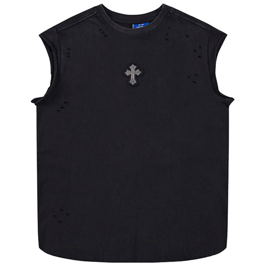 モード系 メンズ Tシャツ V系 タンクトップ カットソー ゴシック