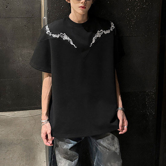 モード系 メンズ Tシャツ V系 カットソー 大きいサイズ 変形
