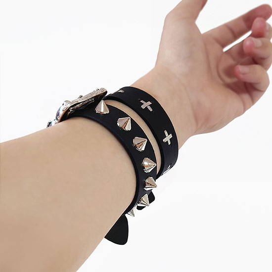 シルバーブレスレット silver　ブレス　ロック　ビジュアル系　V系 V系・ヴィジュアル系｜神戸のハンドメイドのシルバーアクセサリー