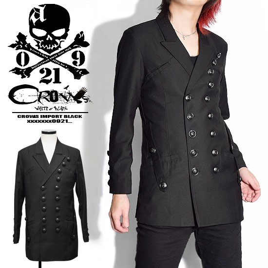 イトRoen ロエン ナポレオンジャケット ブラック テーラードジャケット テーラードジャケット メンズ モード系 ナポレオンジャケット ダブル