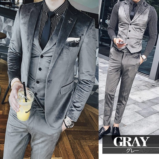 保障できる 送料無料 スリーピース スーツ ホスト メンズ 細身スーツ バイカラー ベロア メンズ スリムスーツ メンズ スーツ インポート ワイン パーティー 二次会 結婚式 黒 ブラック レッド タイト 衣装 お兄系 ビジュアル系 V系 新作 春 送料無料 テーラードジャケット