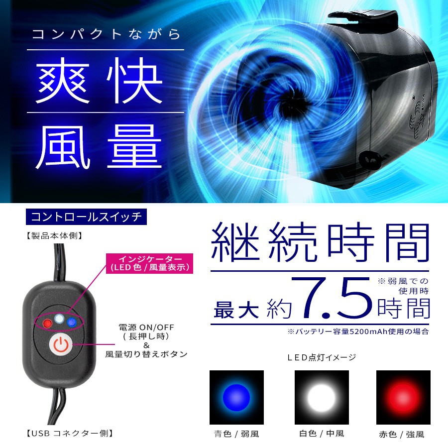 めちゃクール 爽快ジェットファン 空調ファン USBタイプ