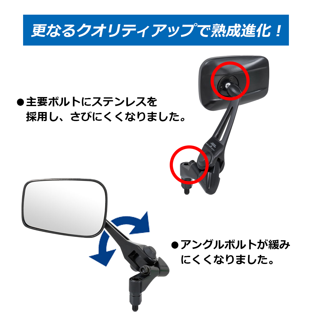 TANAX NAPOLEON ハンドルマウントミラー　シャークミラー６ 製品情報 シャークミラー6_NA-013 | tanax.corp