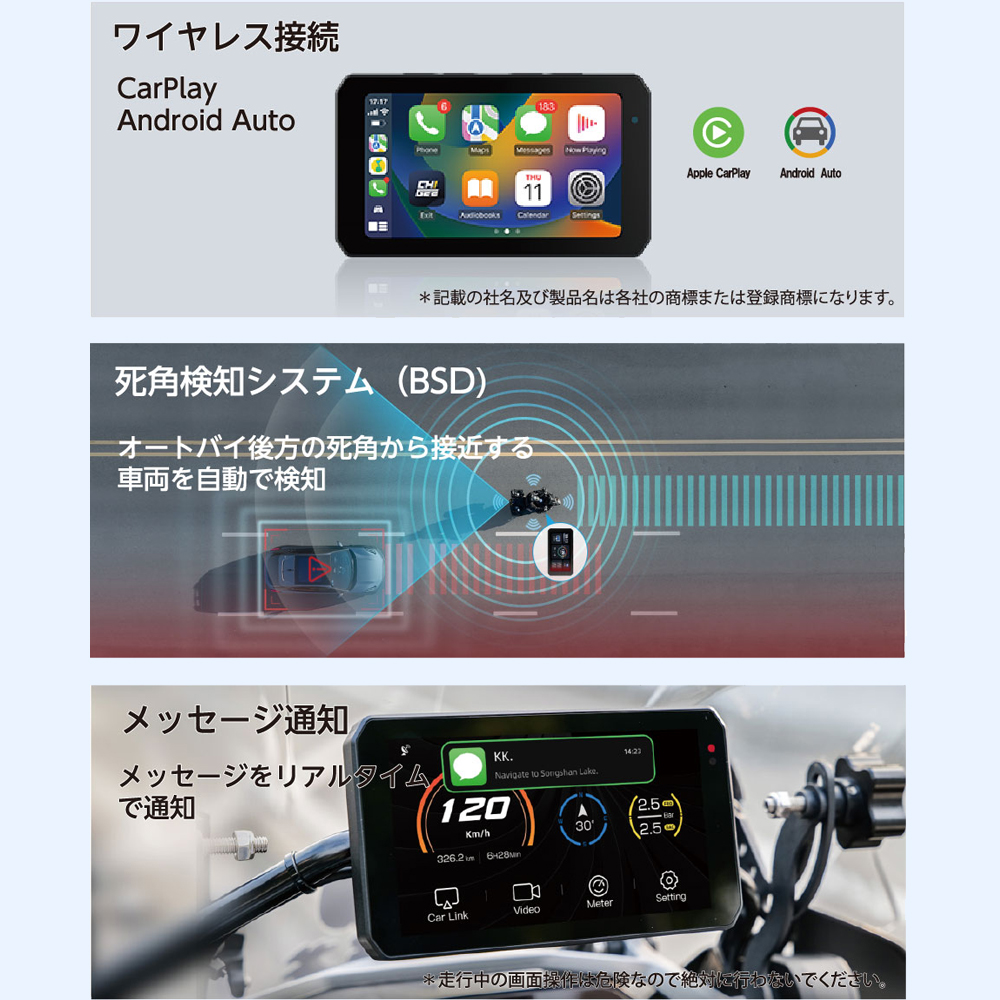 バイクナビ　ウォータープルーフ Amazon.co.jp: 5インチバイクGSPナビ 自転車バイク専用ナビ 防水