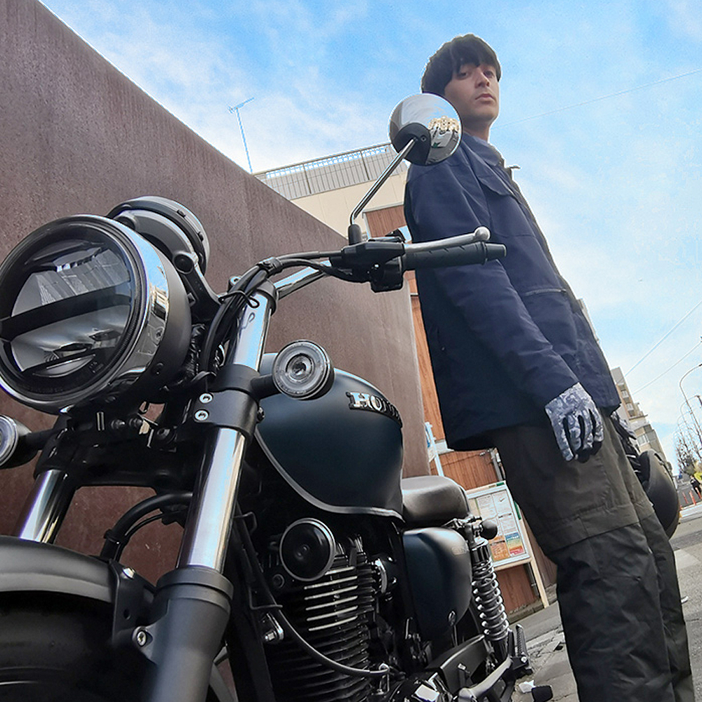 【KAWASAKI ✕ GOLDWIN】春秋バイクジャケット 肩/肘パット入り KAWASAKI カワサキ ライディング ジャケット 黒 オートバイ