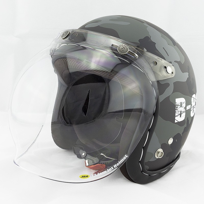 バイク ヘルメット ジェット ジェットヘルメット シールド付き 迷彩 兼用 SG規格 ネオビンテージ VT-11 バイク