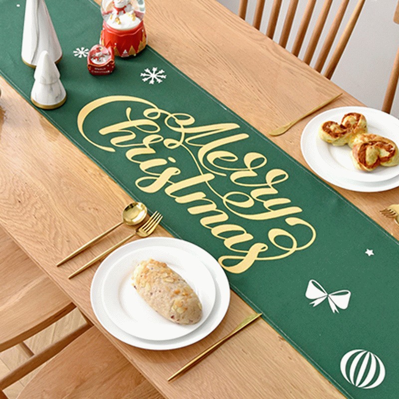 クリスマス テーブルランナー レッド &グリーン 北欧 テーブルセンター