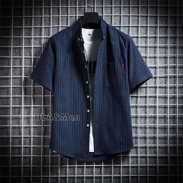 ボタンダウンシャツ メンズ 半袖シャツ カジュアルシャツ 半袖 ストライプシャツ ビジネス 夏 30代 40代 50代 紳士服 Al Hla Men Fashion 通販 Yahoo ショッピング