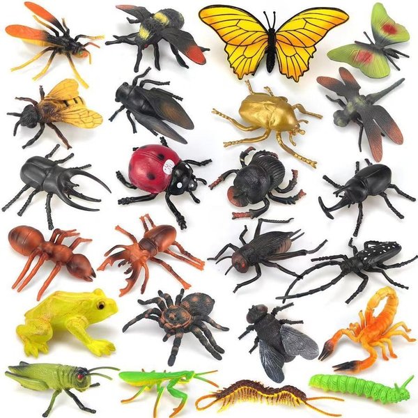 昆虫フィギュアセット 動物フィギュア 成長サイクル 昆虫動物モデル リアルな動物模型 昆虫おもちゃ 誕生日プレゼント クリ
