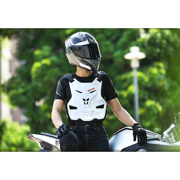 バイク用 胸部プロテクター オートバイプロテクター 上半身保護 胸、背中、 L