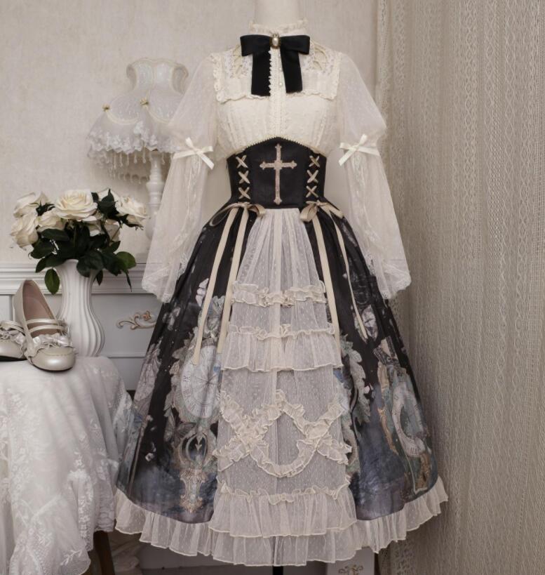 3点セット】姫系ロリータ服 ゴスロリ ロリータファッション ブラウス