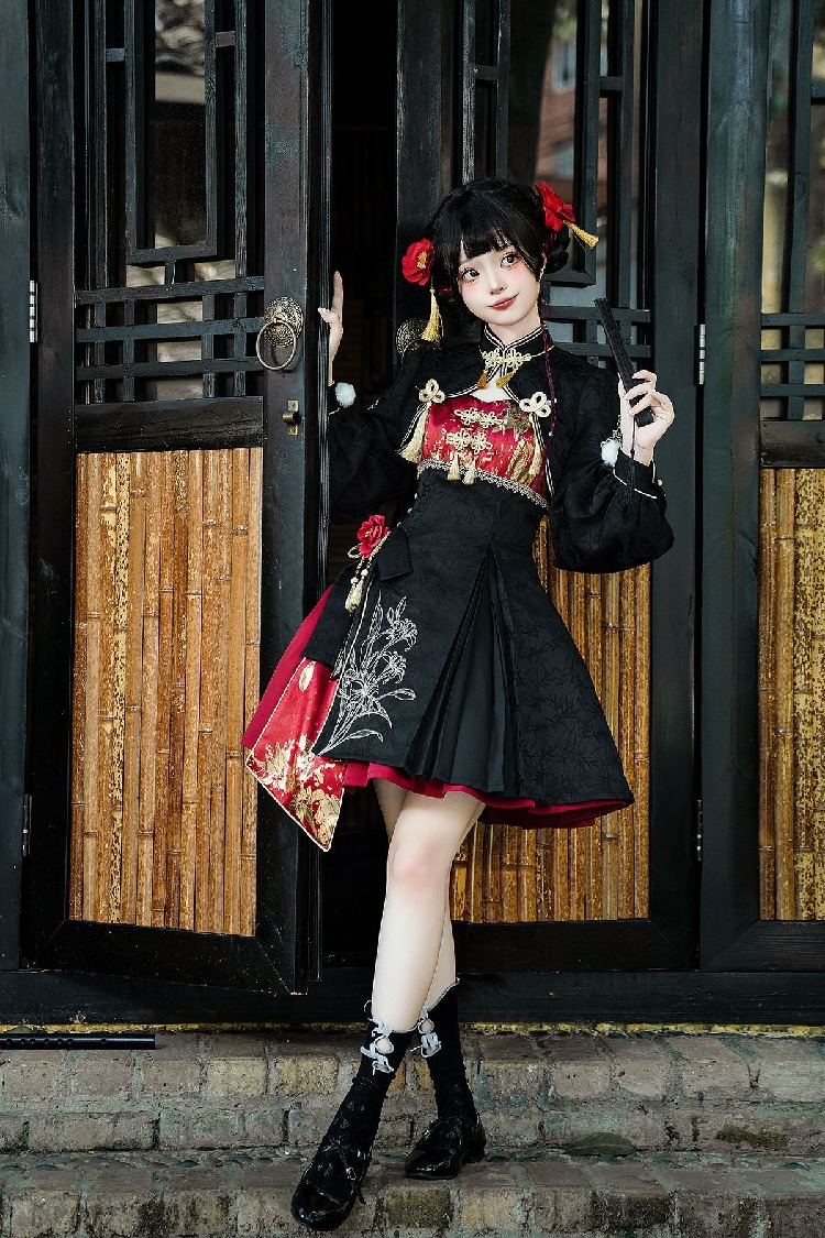 3点セット】中華服 漢風 ロリータワンピース 女性 ハロウィン コスプレ