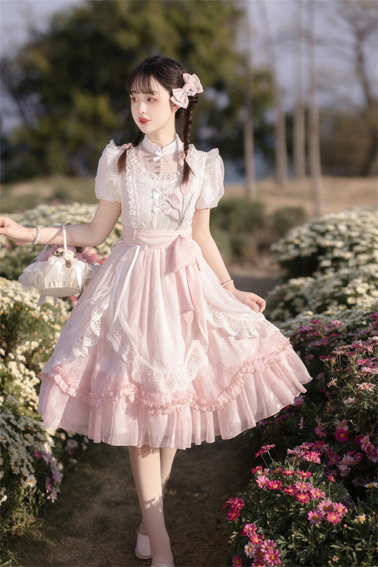 ロリータ ワンピース レディース 姫様 派手 ピンク 甘ロリ コスプレ