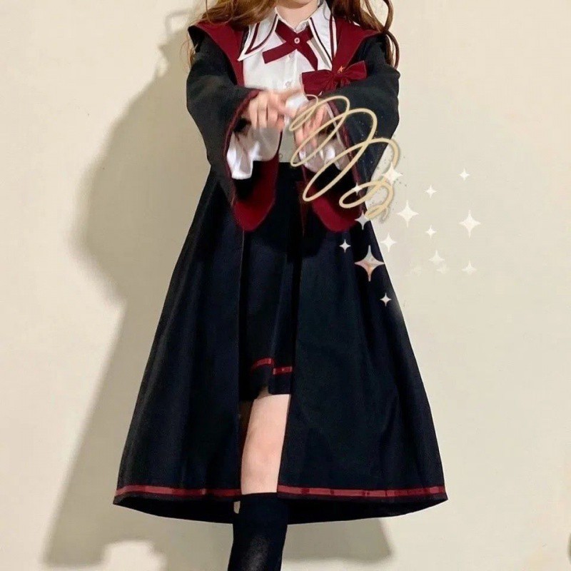 3点セット】魔法学園制服 ロングローブ ショートロープ S~2XL