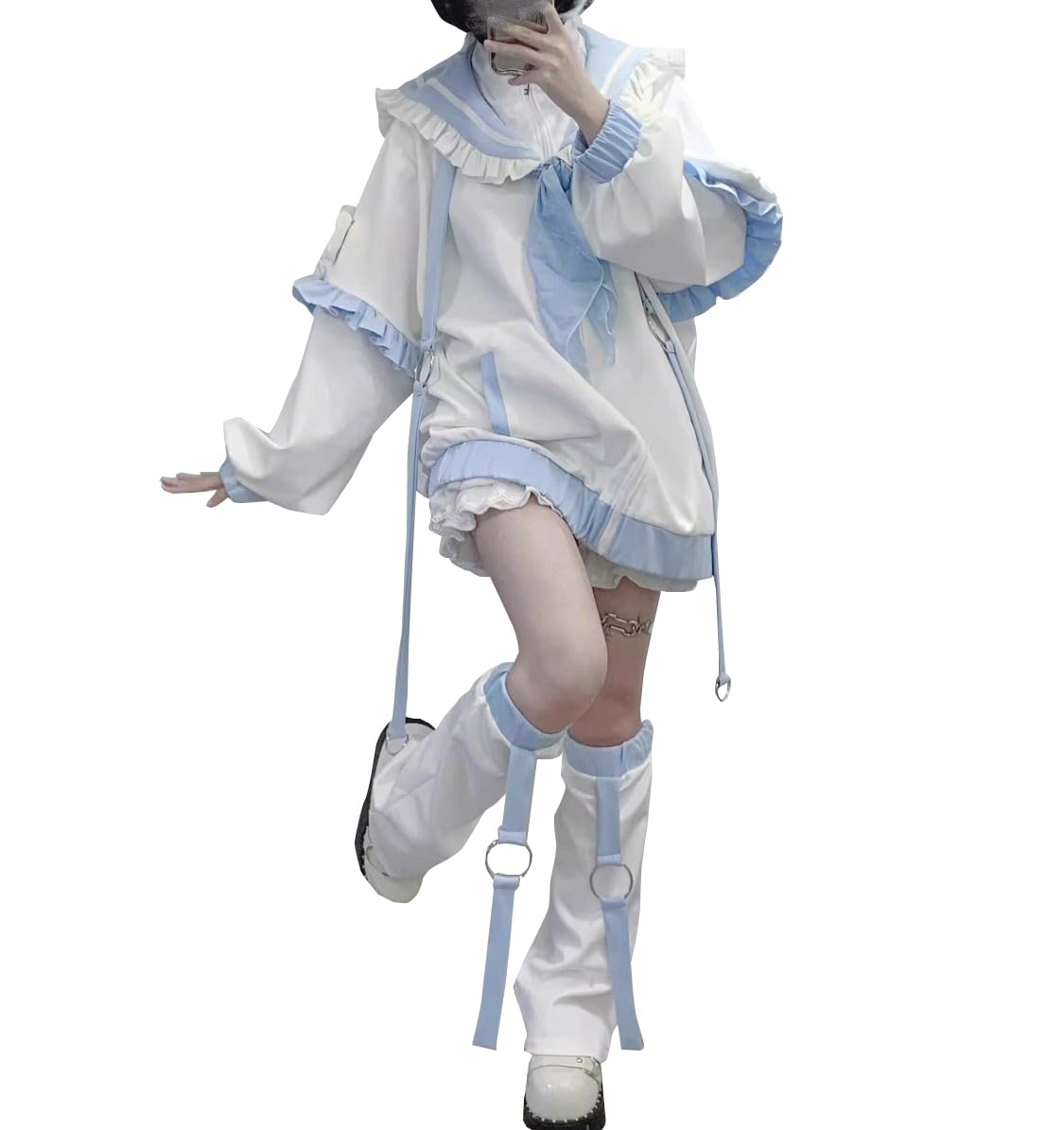 Amazon.co.jp: [XHSUKADO] 水色系統 3点セット 上下