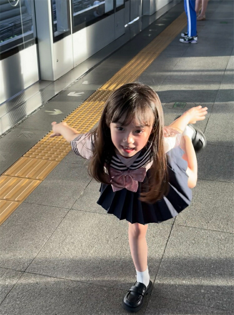 2点セット】セーラー服 子供服 女の子 夏服 セットアップ キッズ