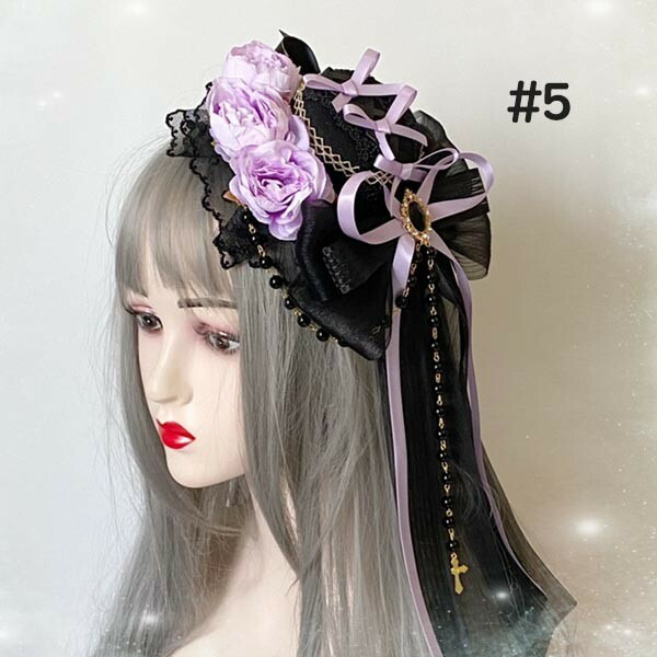 ハンドメイド カクテルハット ヘッドドレス ロリータ ヘッドドレス ハット ロリィタ 礼装帽子 ミニハット トーク帽 カクテル