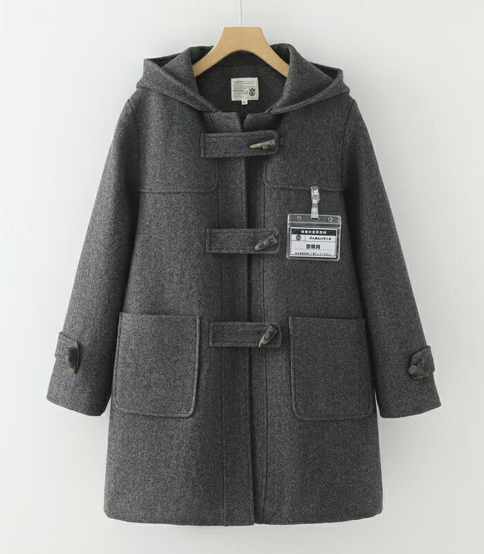 ダッフルコート 中綿 スクールコート レディースフード付き 秋冬