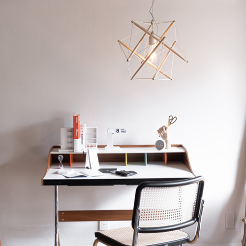 エル・コミューン　アンパサンドファクトリー TENSEGRITY FLOOR LIGHT LARGE WH フロアライト コンセント・中間スイッチ付き ホワイト ランプ別売り　AMP-L052_2