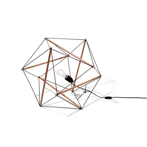 エル・コミューン　アンパサンドファクトリー TENSEGRITY FLOOR LIGHT LARGE BK フロアライト コンセント・中間スイッチ付き ブラック ランプ別売り　AMP-L051
