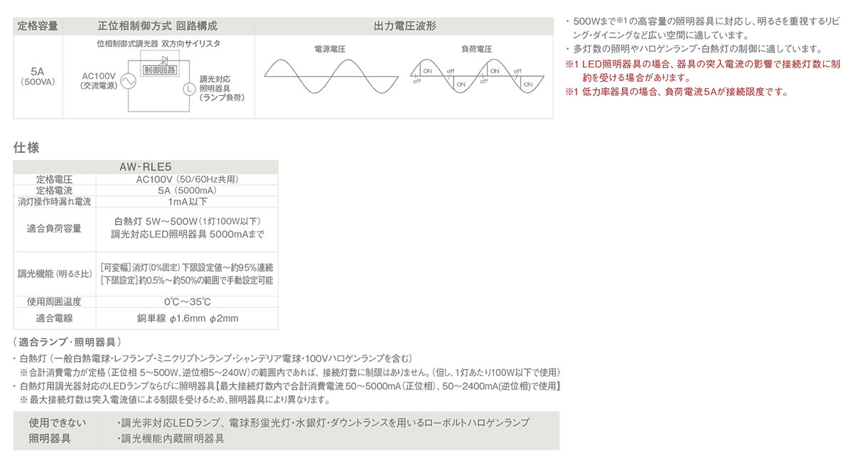 神保電器　artificシリーズ ライトコントロールスイッチ LED照明対応形 正位相制御方式 消灯機能なし コンテンポラリーグレー　AW-RLE5N-CG ※受注生産品_2