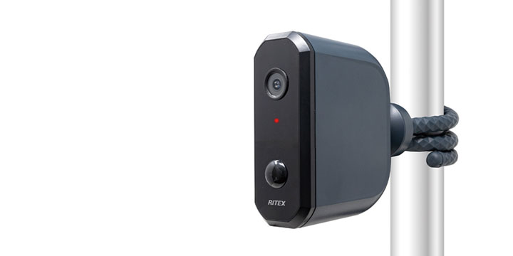 ムサシ RITEX どこでもセンサーカメラ IP44 乾電池式 単1形アルカリ 