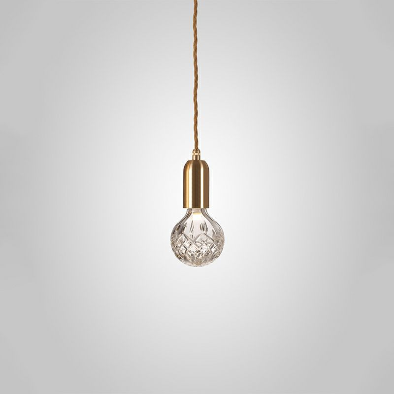 ＬＥＥ ＢＲＯＯＭ リー・ブルーム ペンダントライト 天井直付 LED電球付(電球色E26) ブラッシュドブラス CLEAR CRYSTAL BULB PENDANT BRASHED BRASS :CLCRYSTALBULBPENDANTBBRASS LB:オールライト