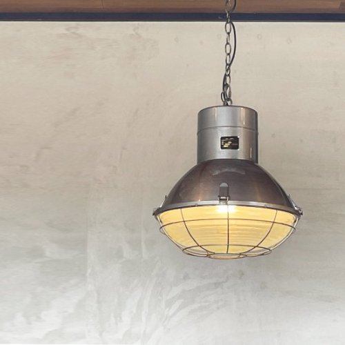 ＨＥＲＭＯＳＡ ハモサ ペンダントライト PASADENA LAMP（パサデナランプ） 引掛けシーリング 白熱電球付き 電球色 〜4.5畳 silver（シルバー） CM-005SVの画像