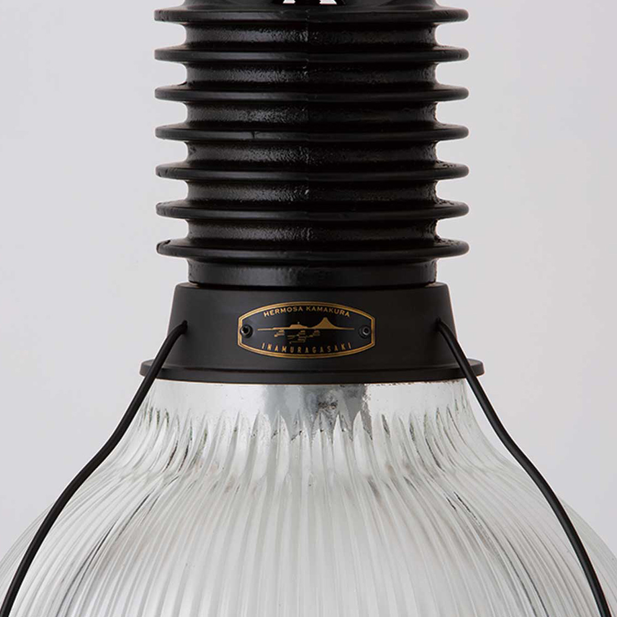 ＨＥＲＭＯＳＡ ハモサ ペンダントライト BYRON GLASS SHADE 引掛けシーリング 白熱電球付 電球色 〜4.5畳 black（ブラック） CMG-003BKの画像