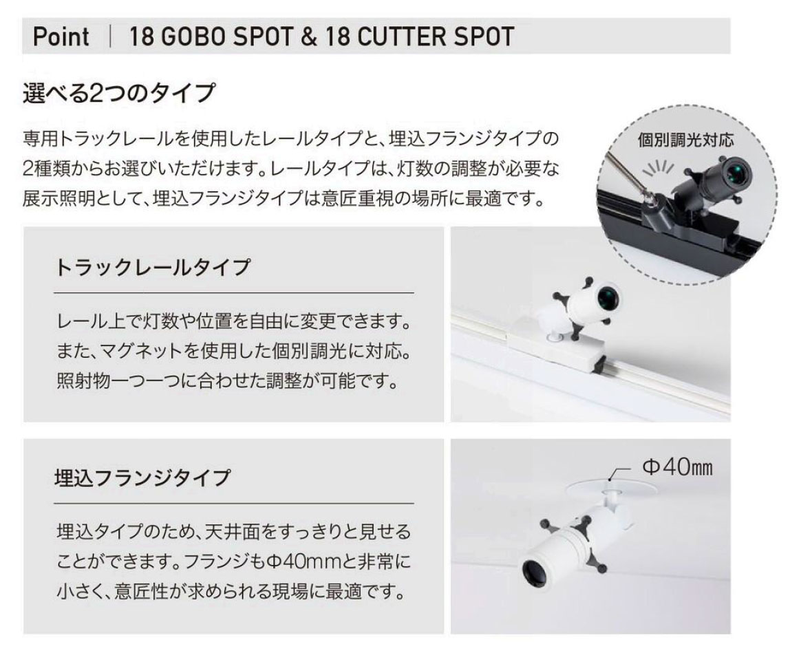 トキスター TOKISTAR LEDスポットライト 18 CUTTER SPOT