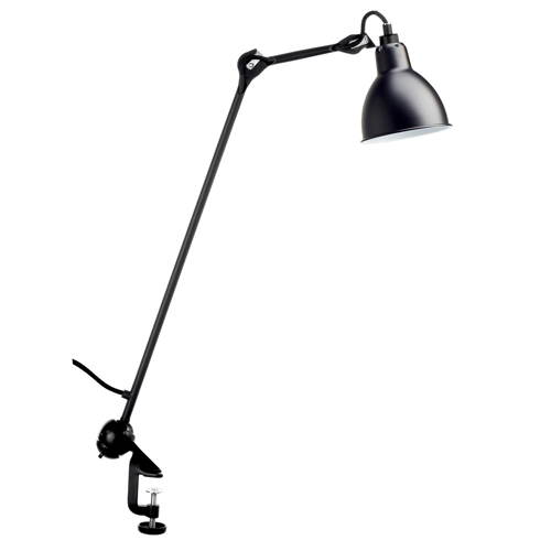ロイヤルファニチャー　DCW EDITIONS LAMPE GRAS NO.201 ROUND デスクスタンド 中間スイッチ付き クランプ式 ランプ別売 ブラック　DCW-201-TL-BL-SAT-R