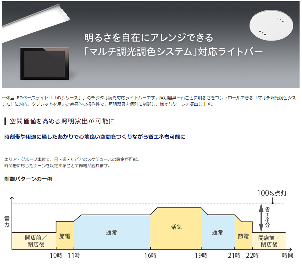 パナソニック　LEDベースライト iDシリーズ ライトバー 40形 デジタル調光タイプ 省エネタイプ 5200lmタイプ 調光 昼白色 本体別売　NEL4500HNDZ9 ※受注生産品_8