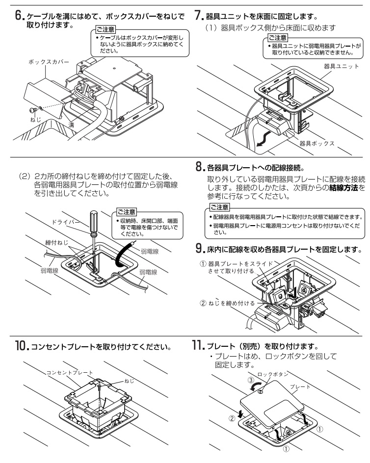 パナソニックマルチフロアコン・プレートセット Panasonic（パナソニック） 住宅用二重床用マルチメディアコンセント
