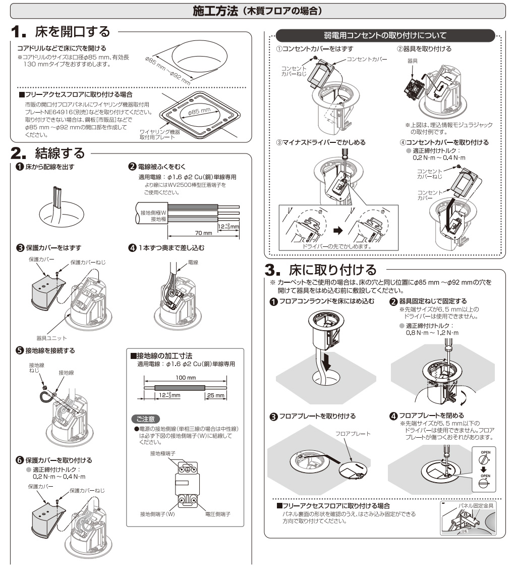 Panasonic（パナソニック） 住宅用床用コンセント フロアコンラウンド