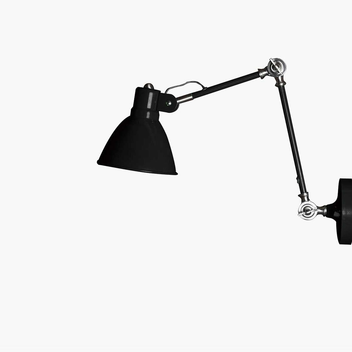 ＨＥＲＭＯＳＡ　ハモサ　ブラケット INDUSTRY WALL LAMP 白熱電球付 電球色 〜4.5畳 LED対応 コンセントタイプ(中間スイッチ付) ブラック　EN-007WBK