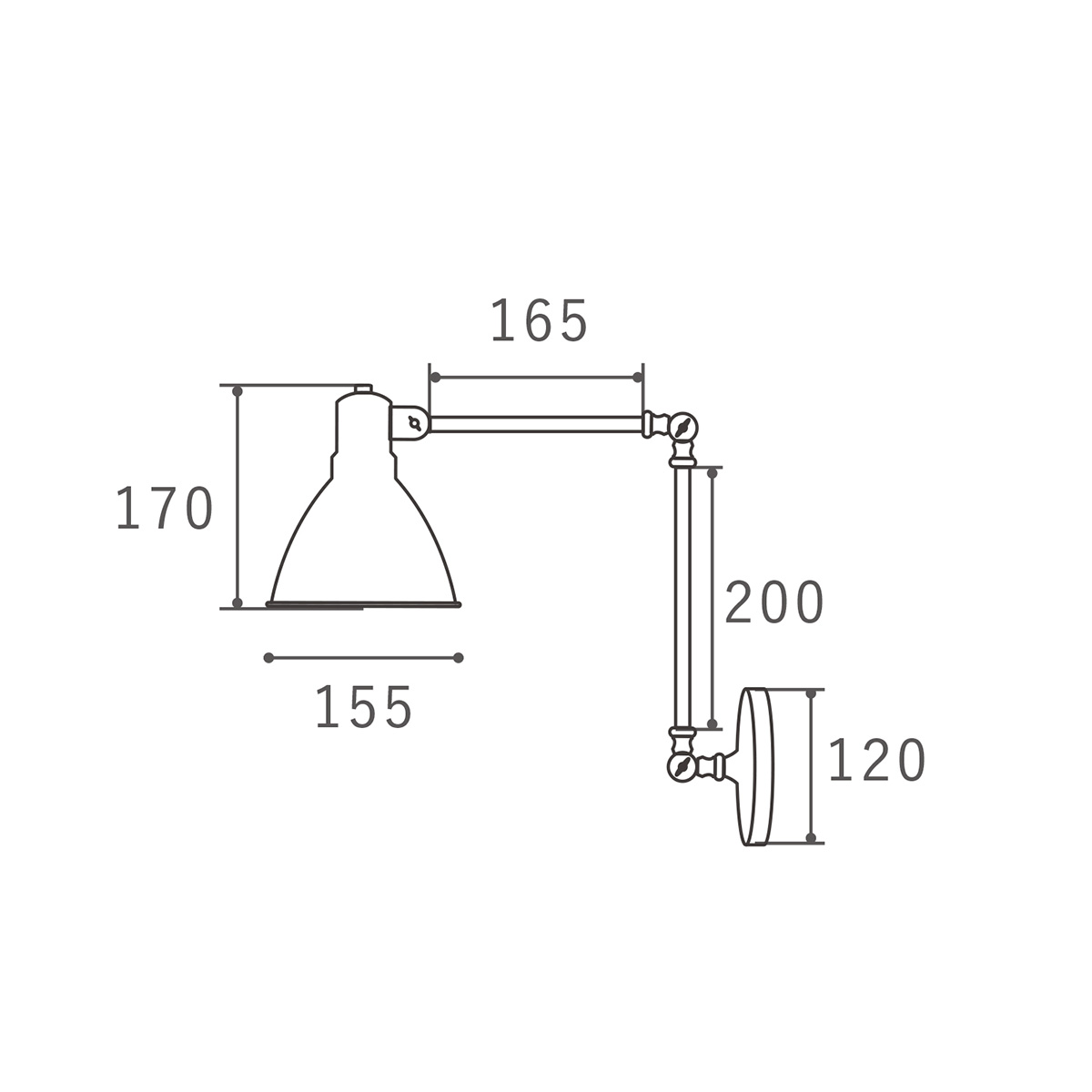 ＨＥＲＭＯＳＡ　ハモサ　ブラケット INDUSTRY WALL LAMP 白熱電球付 電球色 〜4.5畳 LED対応 コンセントタイプ(中間スイッチ付) サックス　EN-007WSX_5