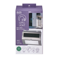 ELPA　LEDセンサーウォールライト ステンレスウォールライト 薄型 白色LED 120lm 防水仕様(IPX4防沫形) 広範囲照射タイプ　ESL-KS101SL | ELPA | 01