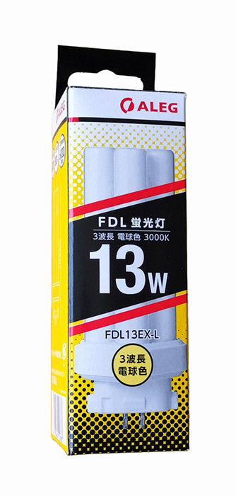 ALEG コンパクト形蛍光ランプ 3000K 3波長形電球色 13W形 GY10q-2口金