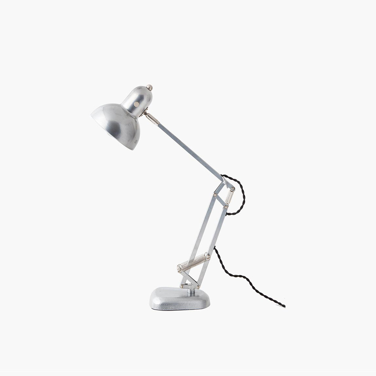 ＨＥＲＭＯＳＡ　ハモサ デスクランプ/デスクライト CALTON DESK LAMP ベースタイプ 白熱電球付 電球色 LED対応可 コンセントタイプ silver(シルバー)　FP-006SV
