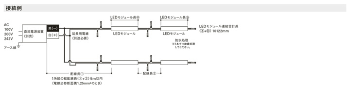 ＤＮライティング 屋外用フレキシブルLEDモジュール FXA-T28-WP 電源