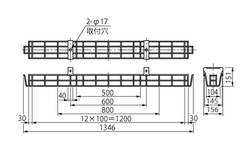 三菱（MITSUBISHI） LED施設照明器具用ガード Myシリーズ40形