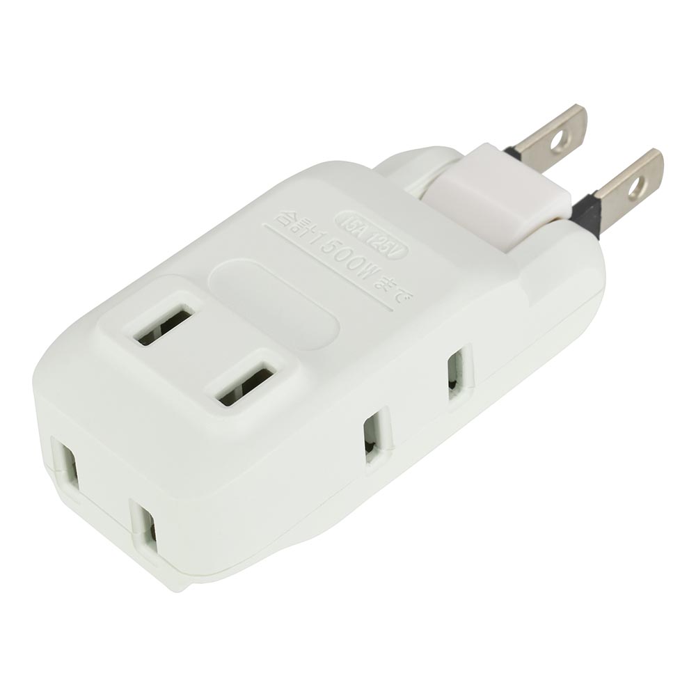 Yahoo! Yahoo!ショッピング(ヤフー ショッピング)オーム電機　マイクロタップ 4個口 難燃・耐熱ボディ フリー回転プラグ ホワイト（白）　HS-A4PBT-24W （00-1602）