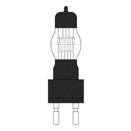 松村電機　JP型ハロゲン電球　100V　1500W　3100K　500h　G22口金　JP100V1500WB/MG22A