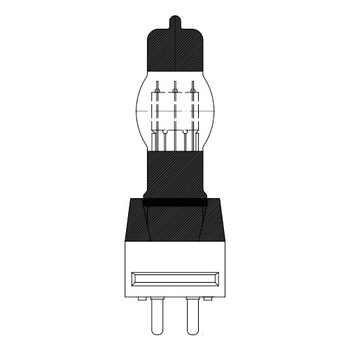 松村電機　JP型ハロゲン電球　100V　1500W　3200K　200h　GX16口金　JP100V1500WC/MDS