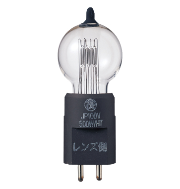 丸茂電機 スタジオ用ハロゲン電球 GX9.5口金 500W クリア JP100V500W