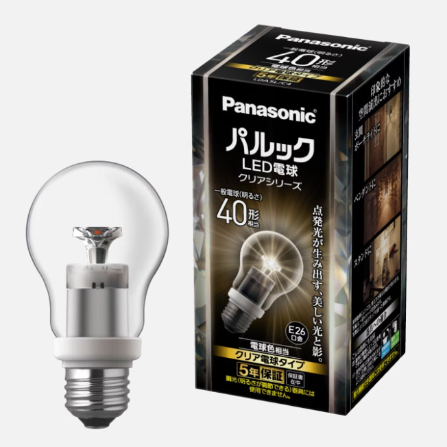 Panasonic（パナソニック） LED電球 一般電球形 クリア電球タイプ 40形