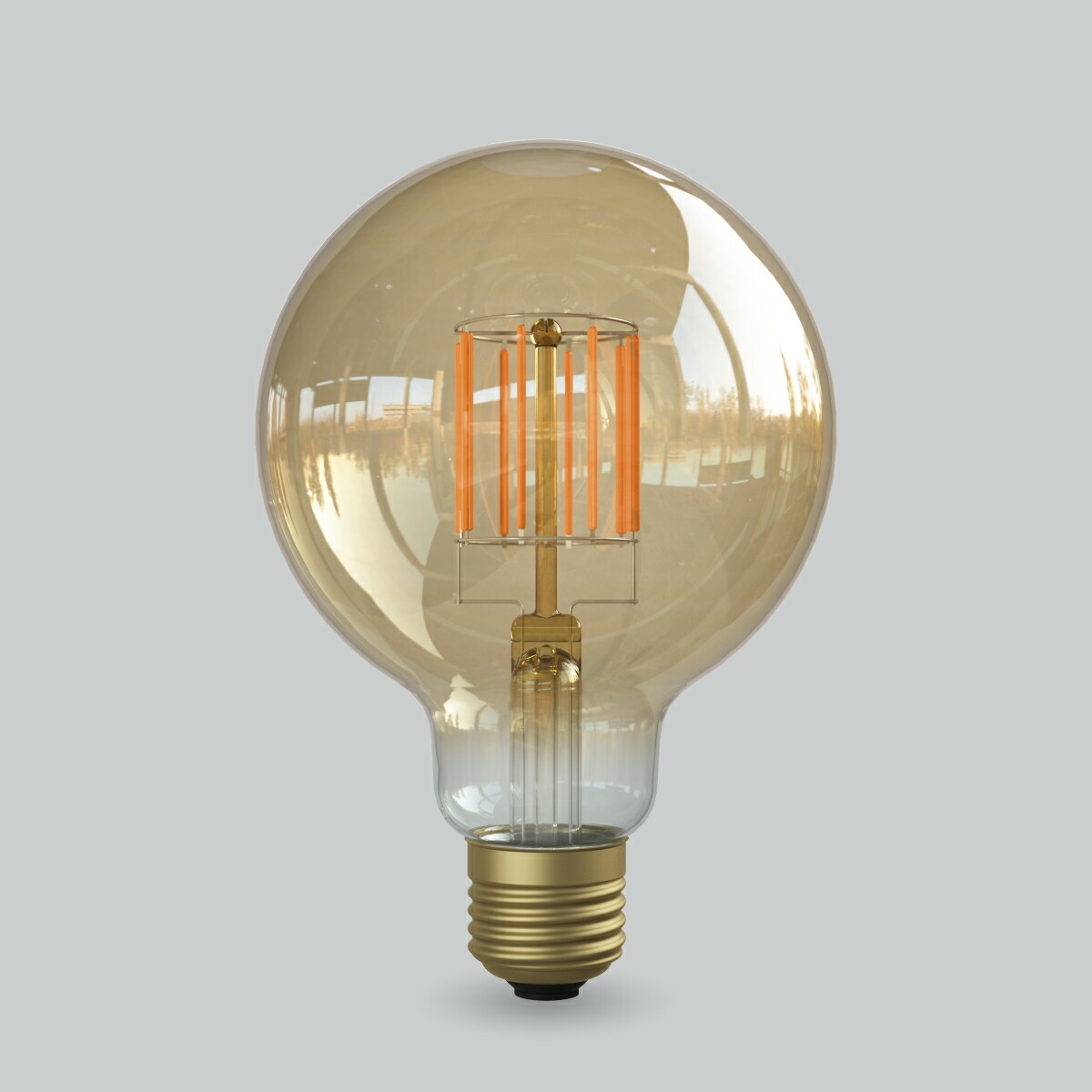 ビートソニック　OnlyOne(オンリーワン) LED電球 Siphon ボール電球形 Ball95 G95(外径95mm) 45W形相当 暖系電球色 E26 6.0W 500lm アンバー　LDF108D