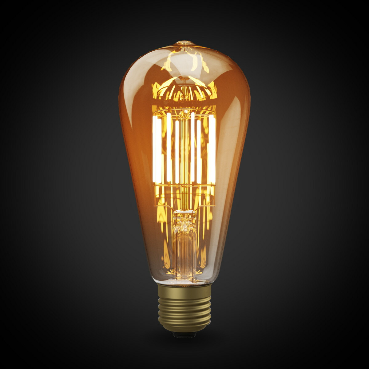 ビートソニック　OnlyOne(オンリーワン) LED電球 Siphon(サイフォン) エジソン電球形 35W形相当 暖系電球色 E26 6.0W 450lm クリア(ゴールドペイント)　LDF30D | Siphon | 02