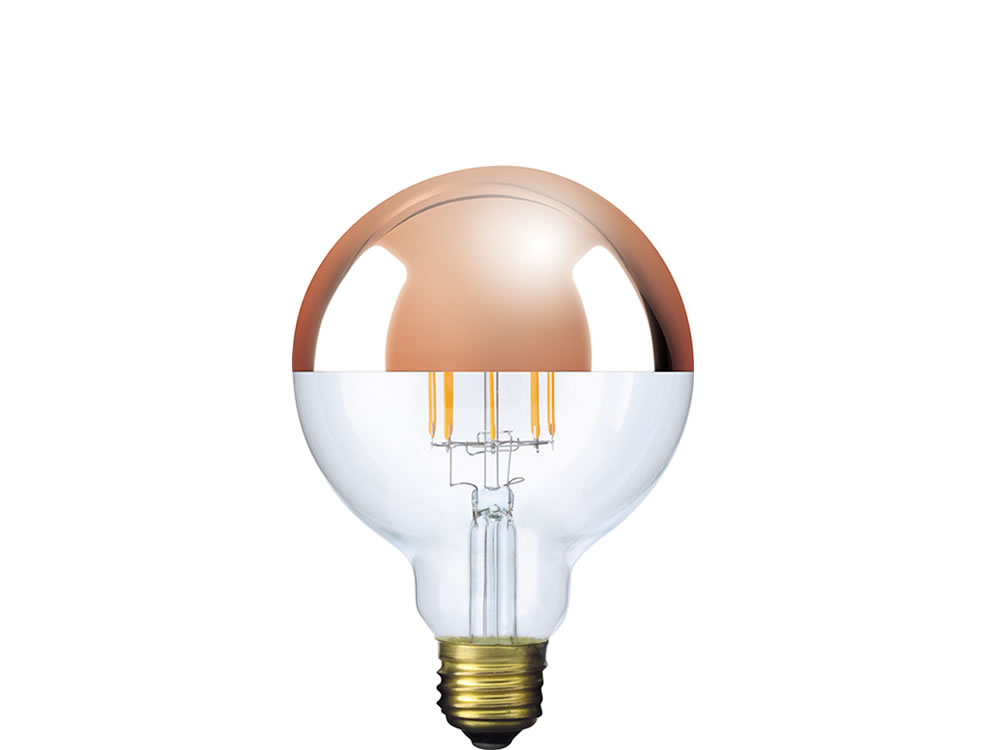 ビートソニック　OnlyOne(オンリーワン) LED電球 Siphon(サイフォン) ボール電球形 Ball95 G95 50W形相当 暖系電球色 E26 6W 500lm クリア(カッパー)　LDF63D